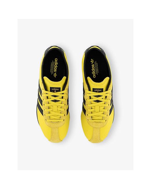 Adidas Yellow Tokyo Suede And Textile Low-Top Trainers