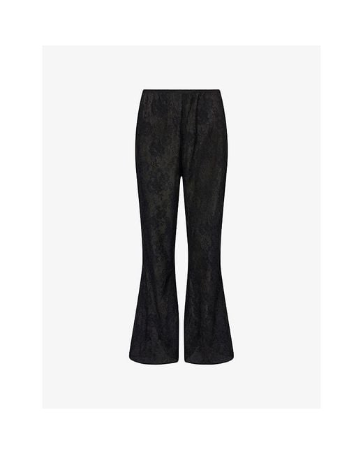 Dissh Black Anya Lace Woven Trousers