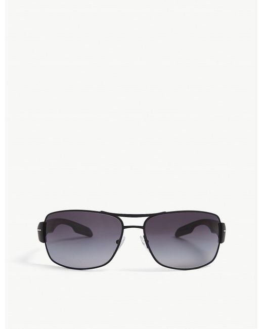Prada Linea Rossa Black Ps 53ns Square-framed Plastic Sunglasses for men
