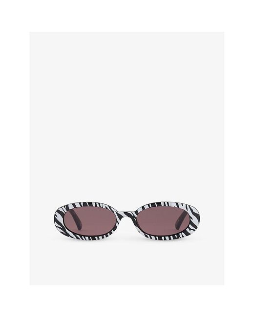 Le Specs Purple Outta Love Oval-frame Polyethylene Sunglasses