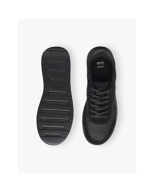 Boss Black Running Mesh And Suede Trainers for men