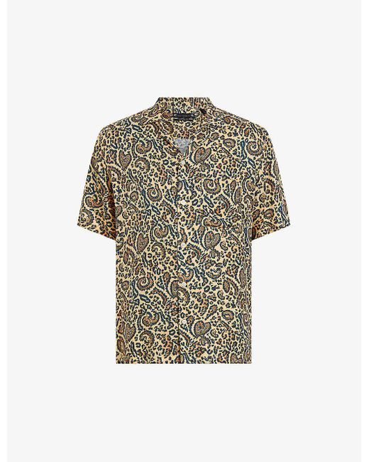AllSaints Multicolor Leo Paisley-print Relaxed-fit Woven Shirt for men