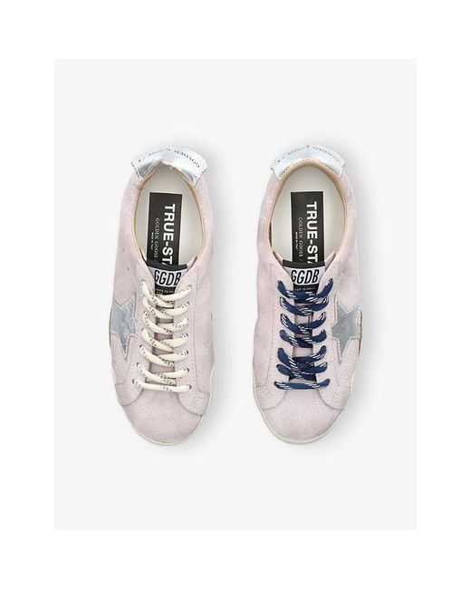 Golden Goose Deluxe Brand White True-Star Suede Low-Top Trainers