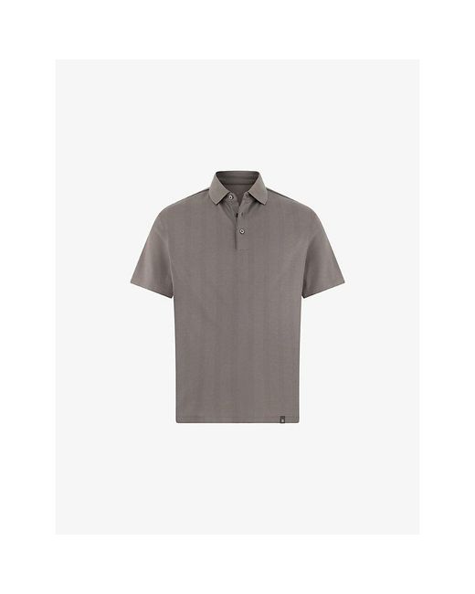 Boggi Gray Jersey Polo Shirt With S Cafe Yarn for men