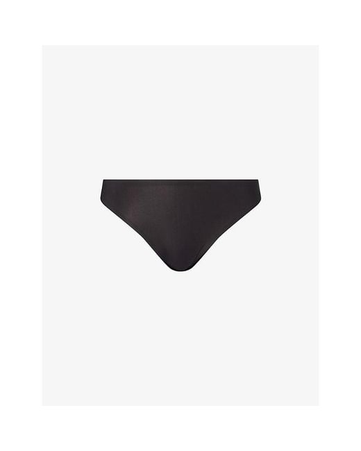 Calvin Klein Black Perfectly Fit Ultralight Stretch-Woven Thong