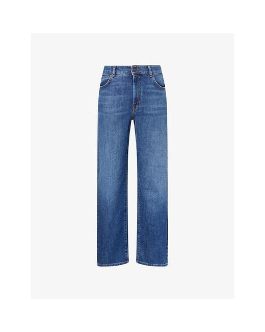 Weekend by Maxmara Blue Loris Straight-Leg Stretch-Denim Jeans