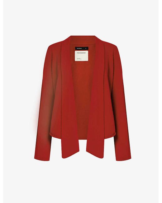 Frenckenberger Red Shawl-collar Relaxed-fit Cashmere Knitted Cardigan