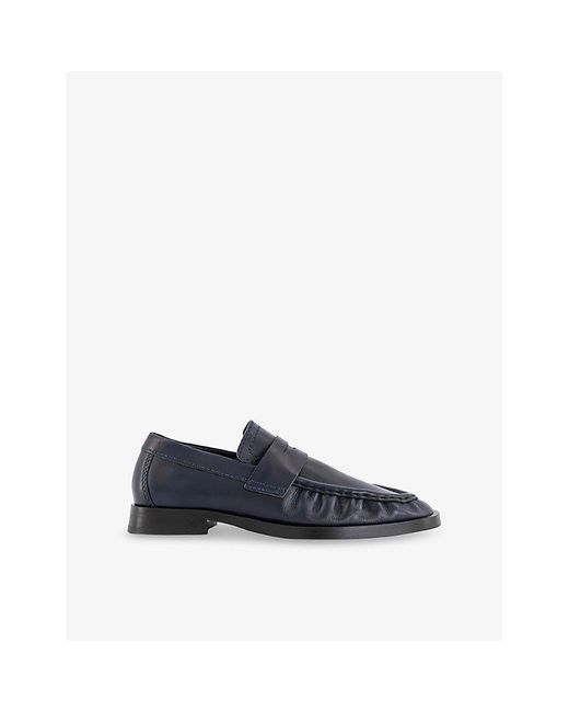 Miista Blue Zita Leather Loafers