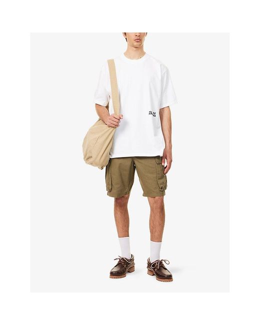 Barbour Green Westmorland Patch-Pocket Cotton Shorts for men
