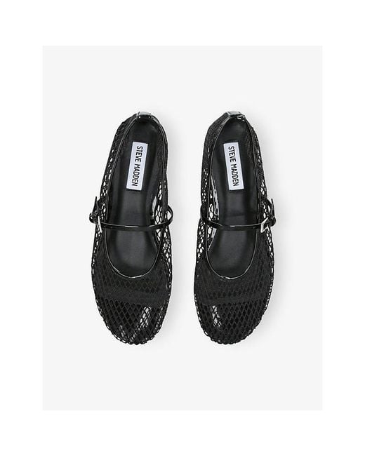 Steve Madden Black Mags Mesh Mary Janes