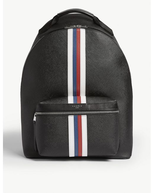 Sandro Saffiano Leather Backpack in 