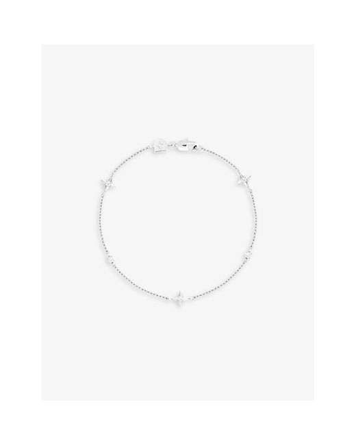 Astrid & Miyu White Cosmic Star Charm-Plated Sterling- And Cubic Zirconia Bracelet