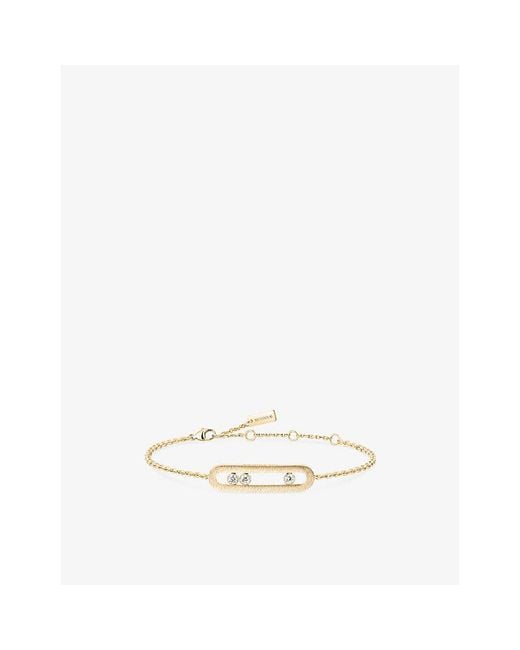 Messika White Move Classique Ciselé 18Ct And 0.20Ct Diamond Bracelet