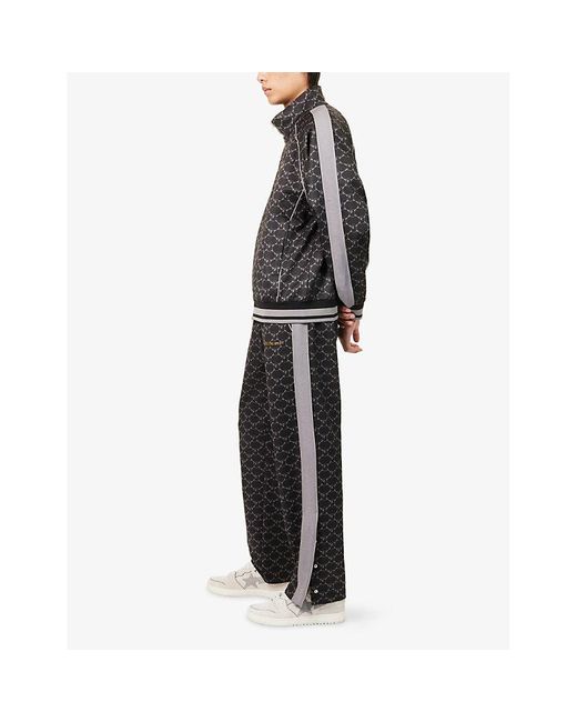 A Bathing Ape Blue College Mono Drawstring Cotton-Jersey Jogging Bottoms for men