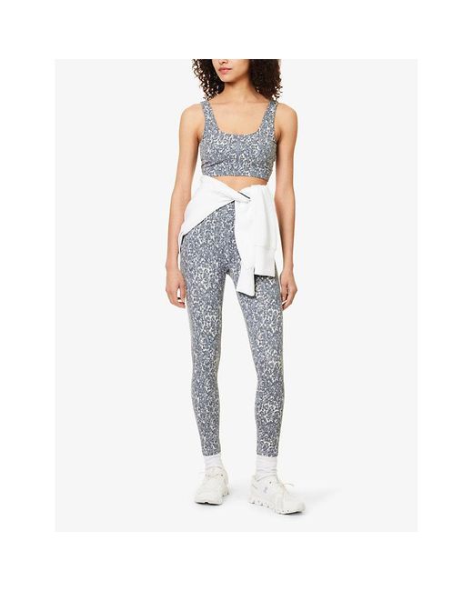 Varley Gray Move Fitted Recycled-polyester Blend leggings