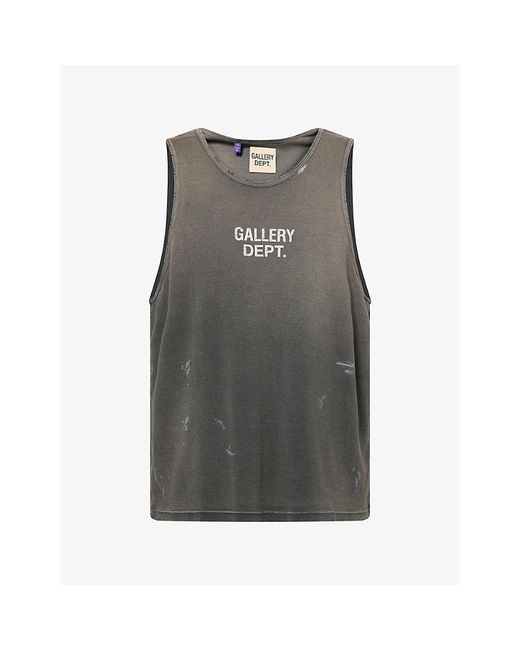 GALLERY DEPT. Gray Logo-Print Oversize Cotton Vest Top for men