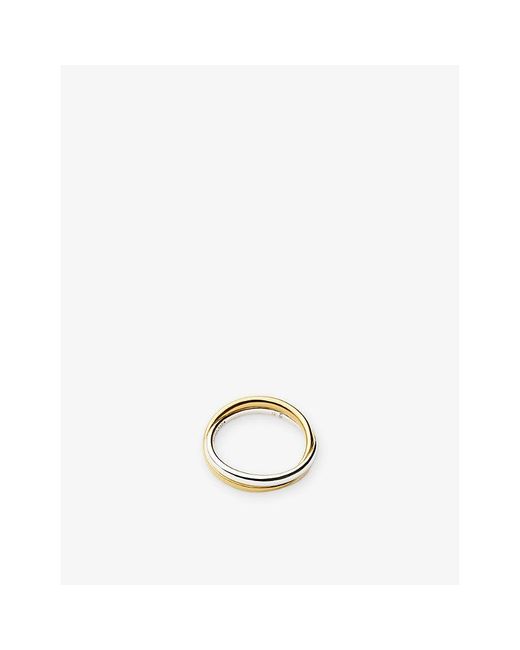 Missoma Metallic Lucy Williams Entwine 18Ct- Vermeil And Rhodium-Plated 925 Sterling Ring
