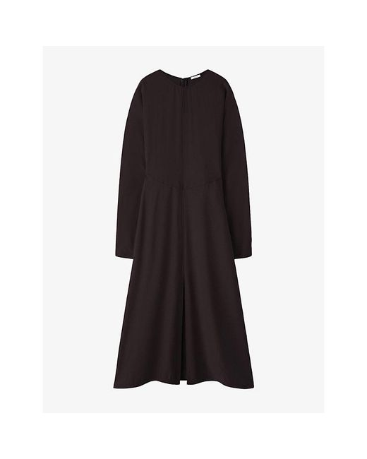 Joseph Black Hills Keyhole Crepe Midi Dress