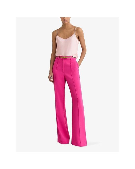 Reiss Pink Corey Silk Cami Top