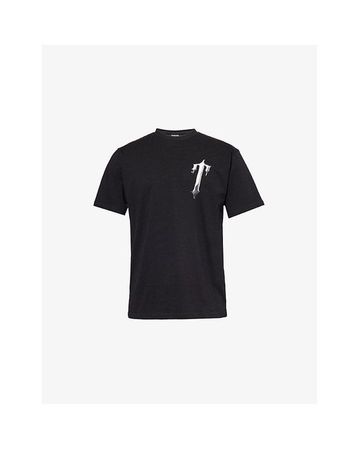 Trapstar Black Chrome Graphic-Print Cotton T-Shirt for men