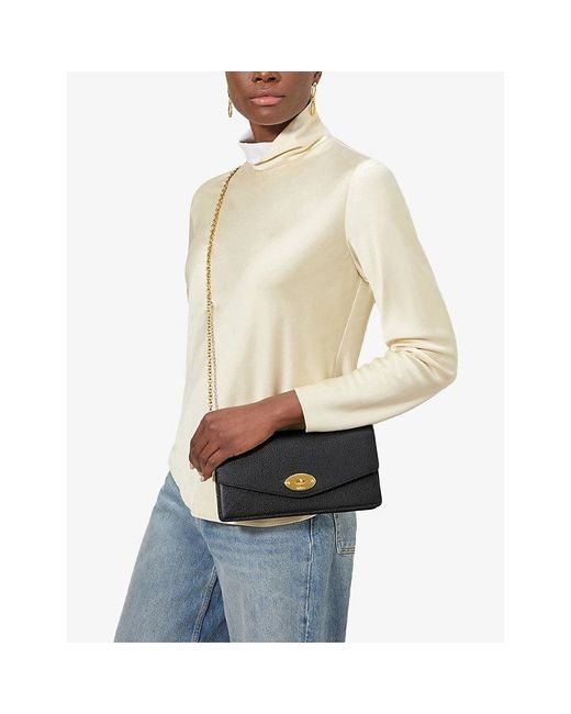 Mulberry Black Darley Leather Clutch Bag