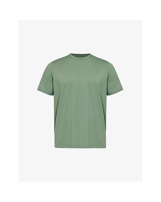 vuori Green Current Tech Brand-patch Regular-fit Stretch-recycled-polyester T-shirt for men