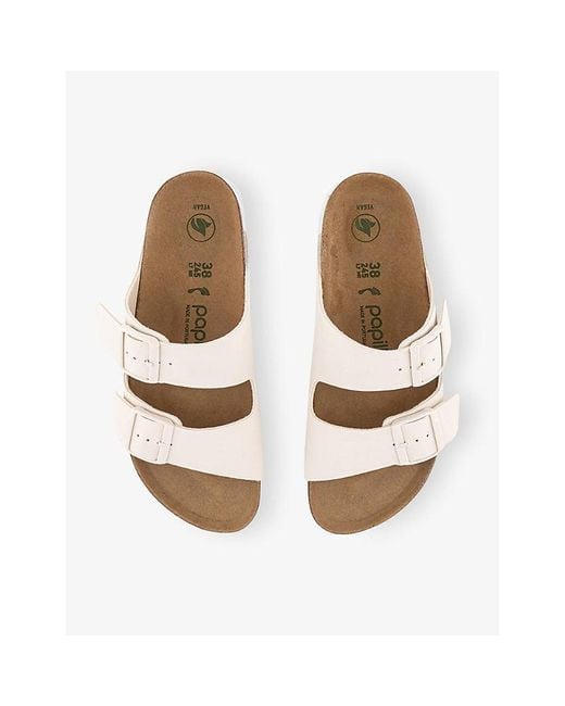 Birkenstock White Arizona Platform Flex Woven Sandals