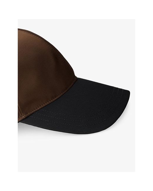 Prada Brown Two-Tone Re-Nylon Baseball Cap for men