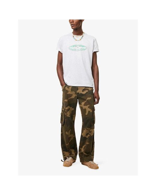 Twojeys White Speedway Logo-Print Cotton-Jersey T-Shirt for men