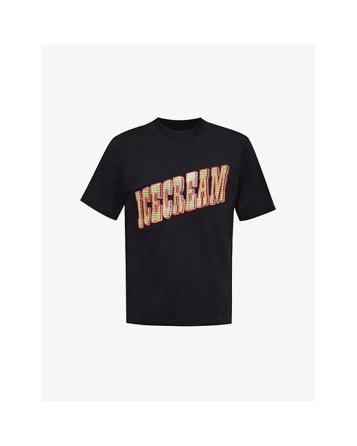 ICECREAM Black Casino Logo-print Cotton-jersey T-shirt X for men