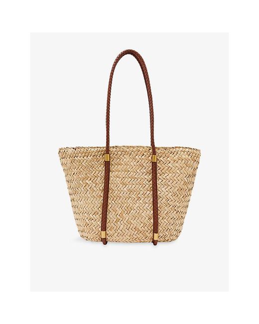 Reiss Metallic Rubina Woven Tote Bag