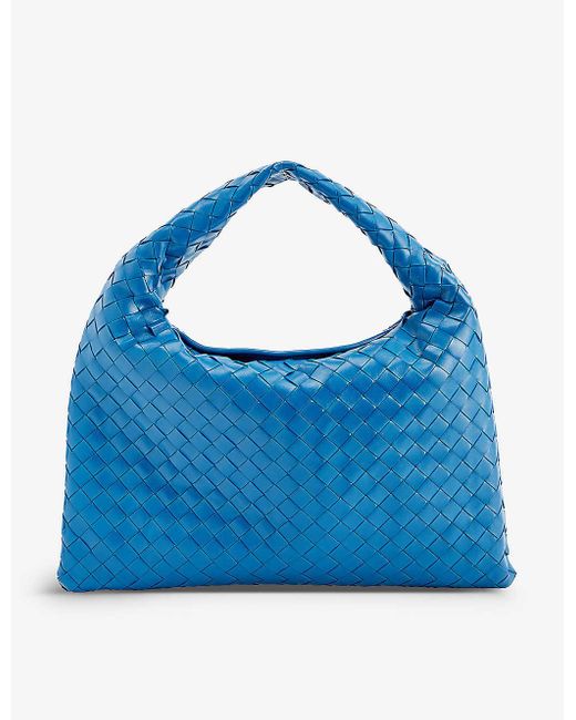 Bottega Veneta Blue Hop Leather Hobo Bag