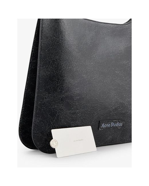 Acne Black Platt Brand-patch Leather Shoulder Bag for men
