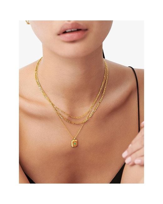 Missoma Metallic May Birthstone Birthstone 18Ct Vermeil Sterling Pendant Necklace