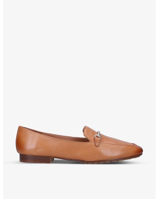ALDO Brown Harriot Square-toe Leather Loafers