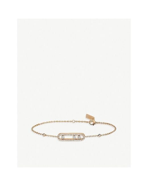 Messika Natural Baby Move 18ct Rose-gold And Pave Diamond Bracelet
