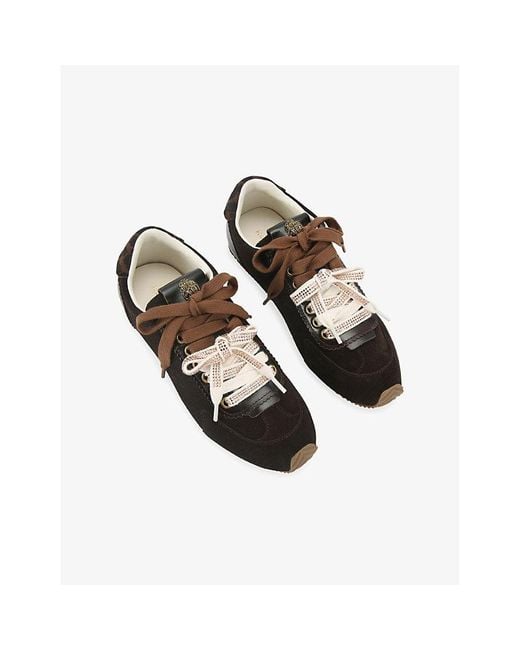 Kurt Geiger Black Islington Suede Trainers