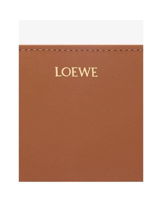 Loewe Brown Knot Compact Leather Wallet