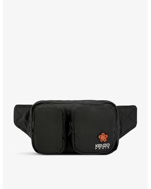 KENZO Synthetic Logo-crest Woven Belt Bag in Black for Men | Lyst UK