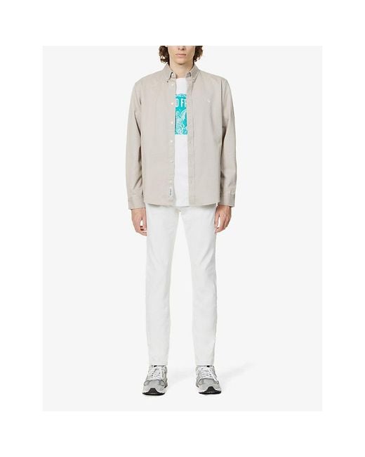 PAIGE White Lennox Slim-Fit Stretch-Denim Jeans for men