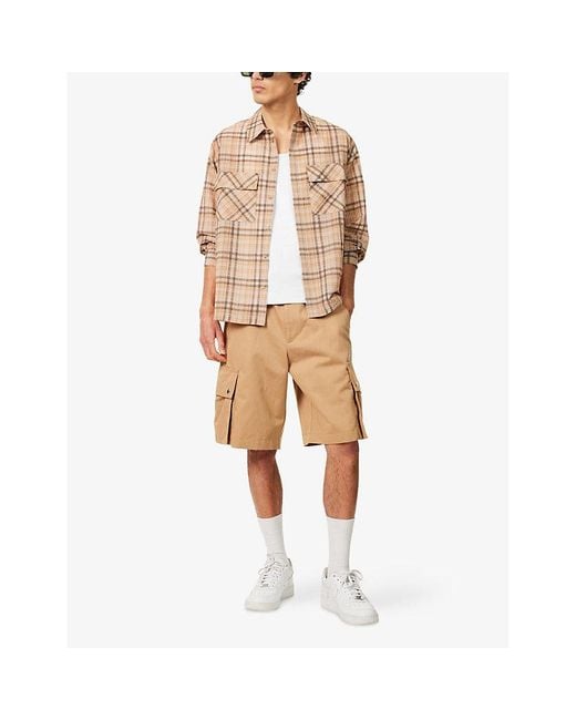 Represent Natural Sheer Flannel Check-Pirnt Woven Shirt for men