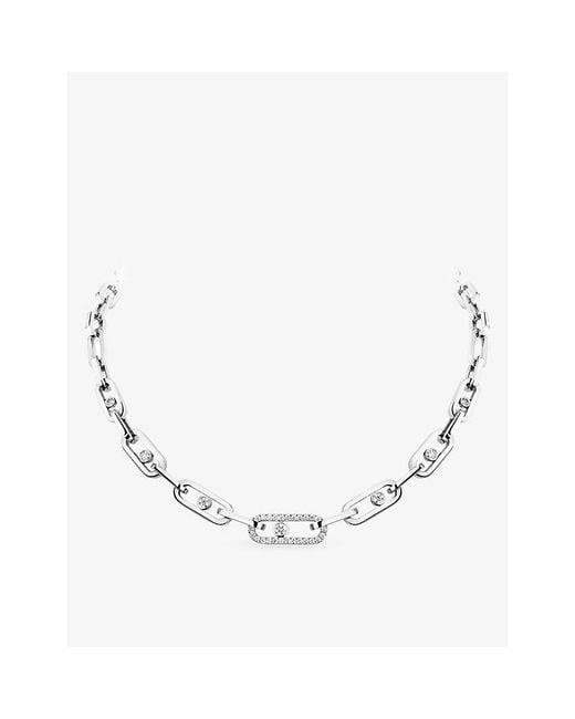 Messika Metallic Move Link 18Ct And 1.10Ct Diamond Necklace