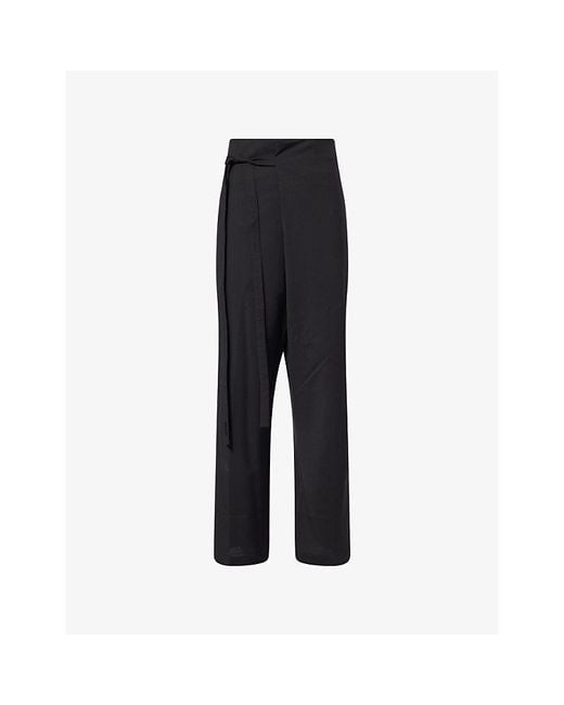 Fear Of God Black Fog D1 Low-Rise Wrap Wool Trousers for men