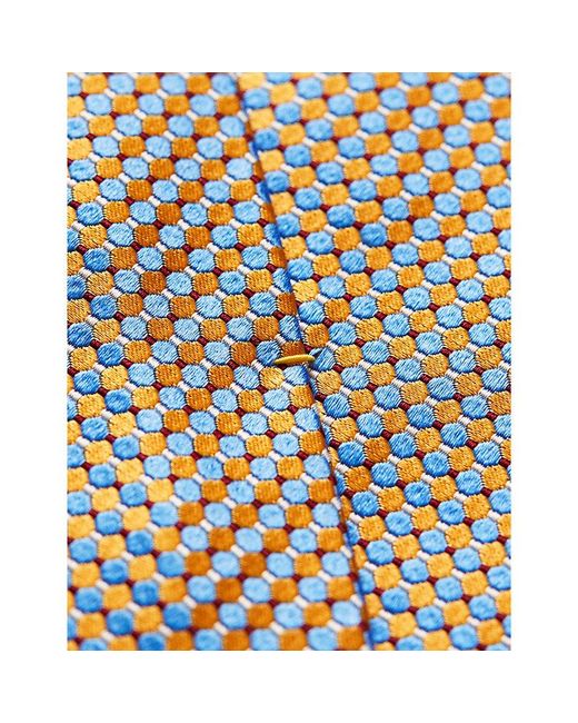 Eton of Sweden Gray Geometric-Pattern Silk Tie for men