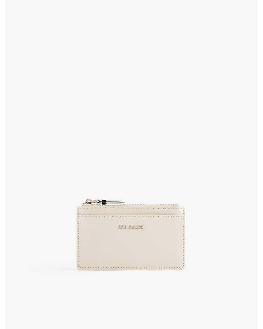 Ted Baker Delfie Logoembossed Leather Cardholder in White Lyst UK
