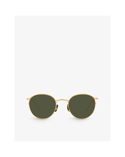 Oliver Peoples Green Ov1311st G Ponti Round-frame Metal Sunglasses