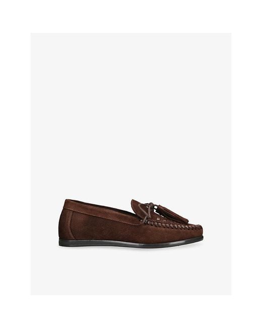 Steve Madden Brown Yaira Tassel Suede Loafers