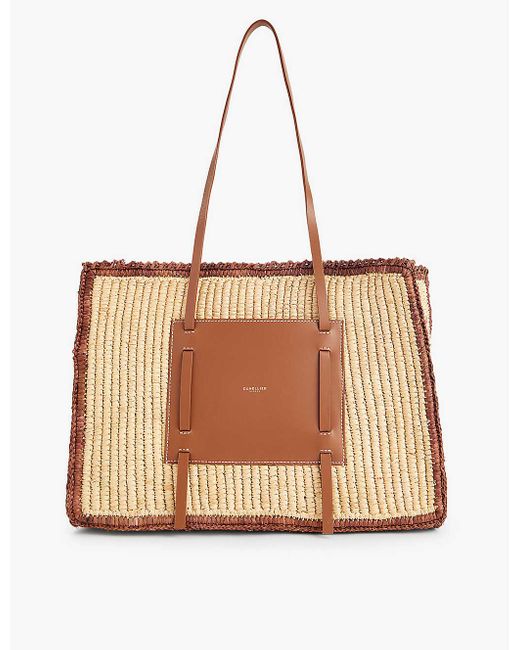 DeMellier London Natural Capri Raffia Tote Bag