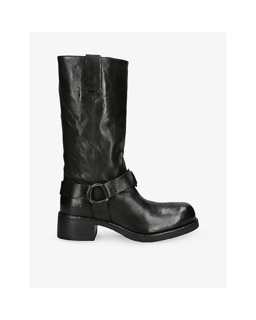 Officine Creative Black Dana Leather Boots
