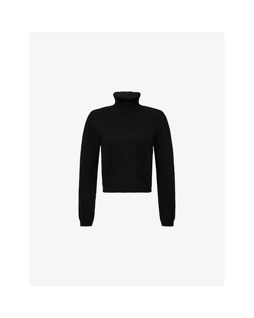 RÓHE Frames Black Statement Turtle-Neck Wool And Cashmere-Blend Jumper